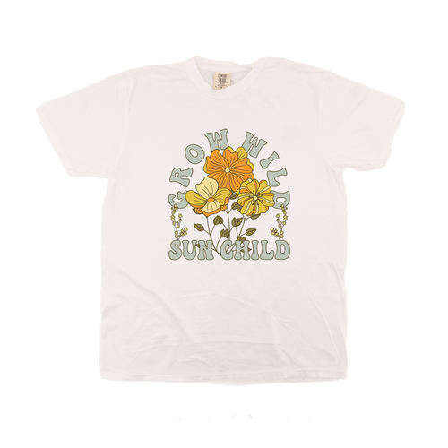 Grow Wild Sun Child (Flowers) - Tee (Vintage White)
