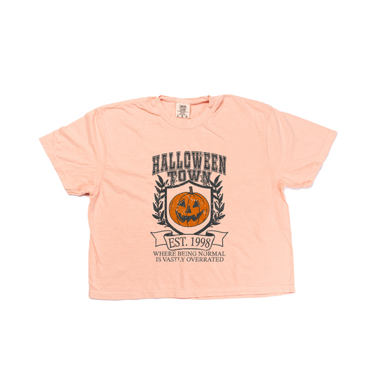 Halloweentown University Normal Is Overrated - Cropped Tee (Peach)