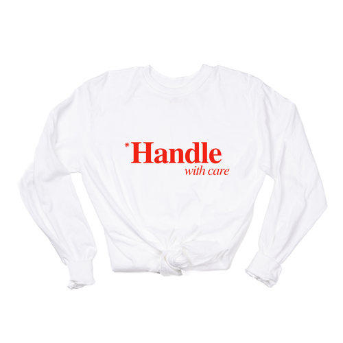*Handle With Care - Tee (Vintage White, Long Sleeve)