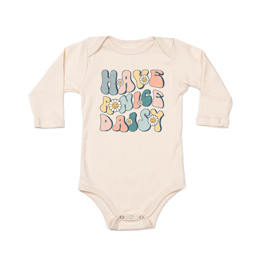 Have a Nice Daisy - Bodysuit (Natural, Long Sleeve)