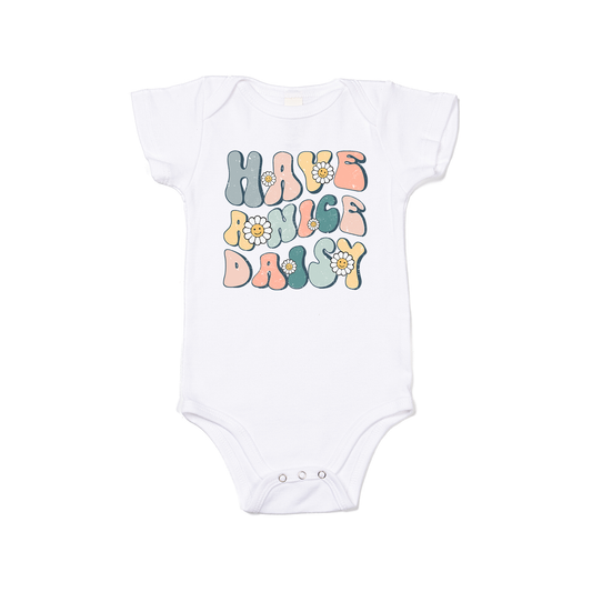 Have a Nice Daisy - Bodysuit (White, Short Sleeve)