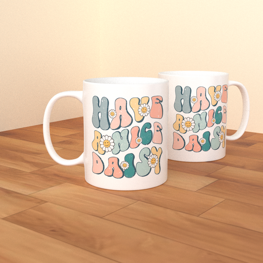 Have a Nice Daisy - Coffee Mug (All White)