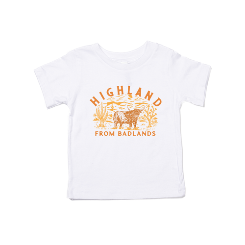 Highland From The Badlands - Kids Tee (White)