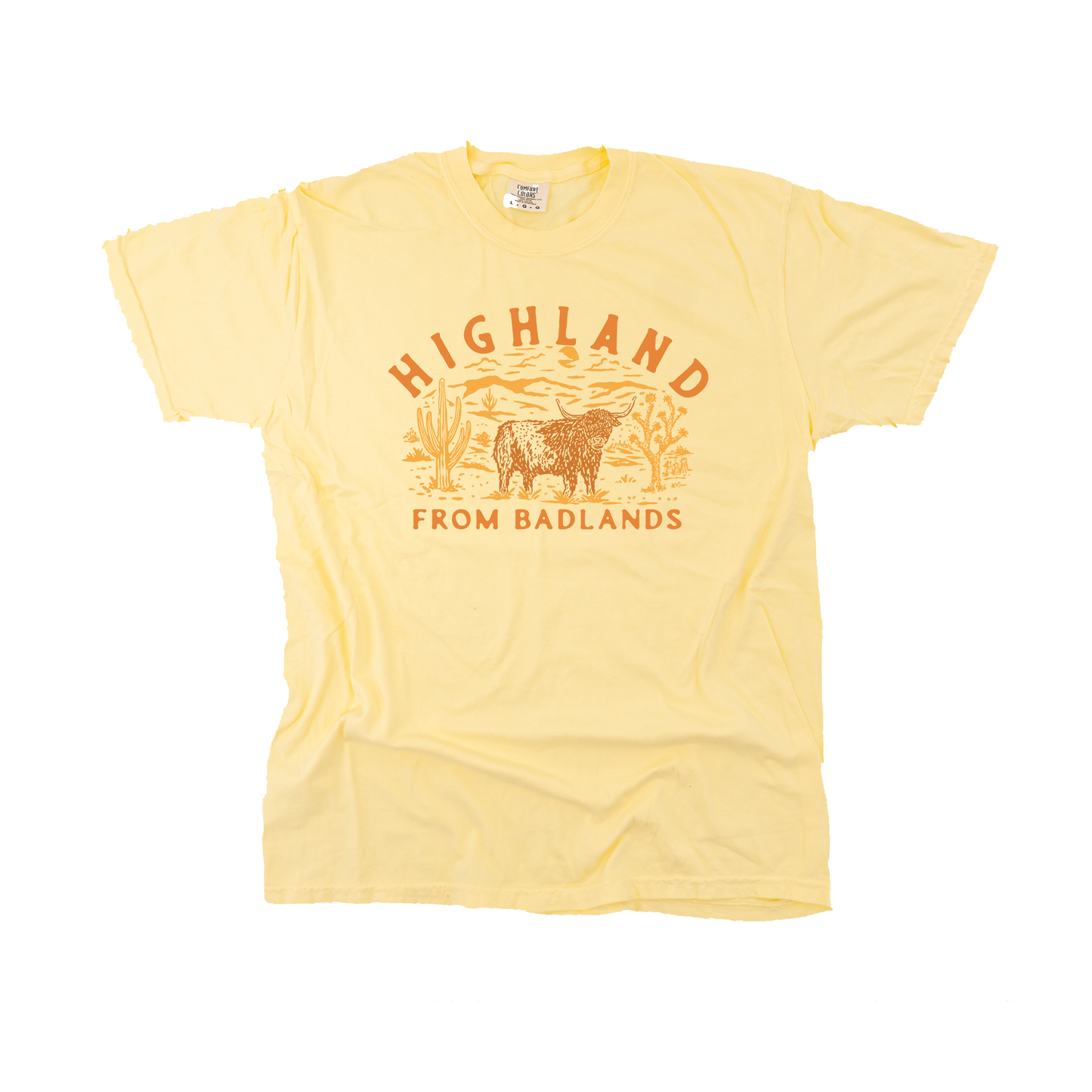 Highland From The Badlands - Tee (Pale Yellow)