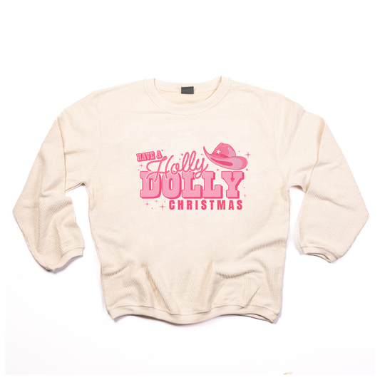 Holly Dolly Christmas - Corded Sweatshirt (Ivory)
