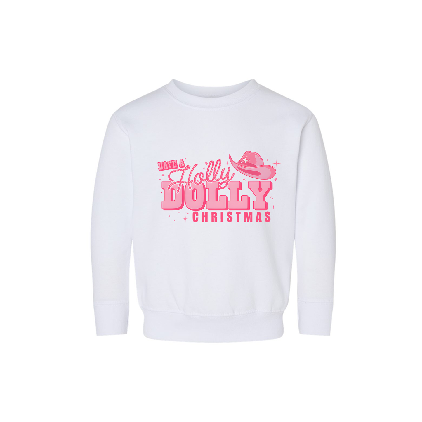 Holly Dolly Christmas - Kids Sweatshirt (White)