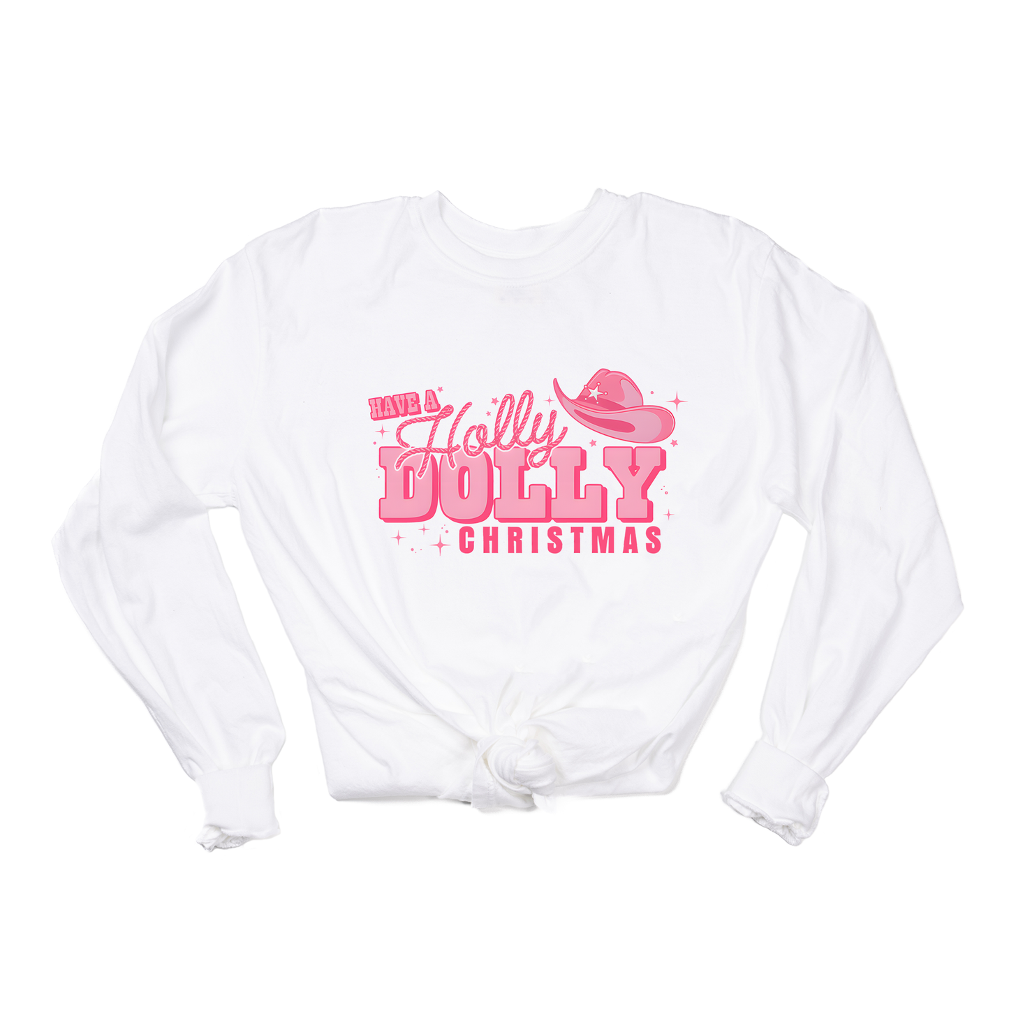 Holly Dolly Christmas - Tee (Vintage White, Long Sleeve)