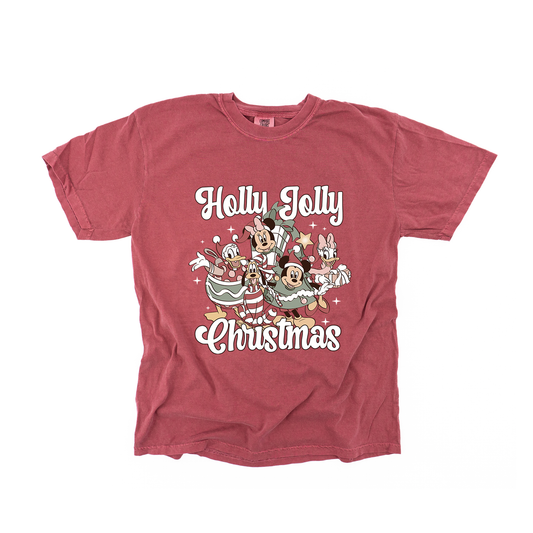 Holly Jolly Christmas Festive Friends - Tee (Brick)