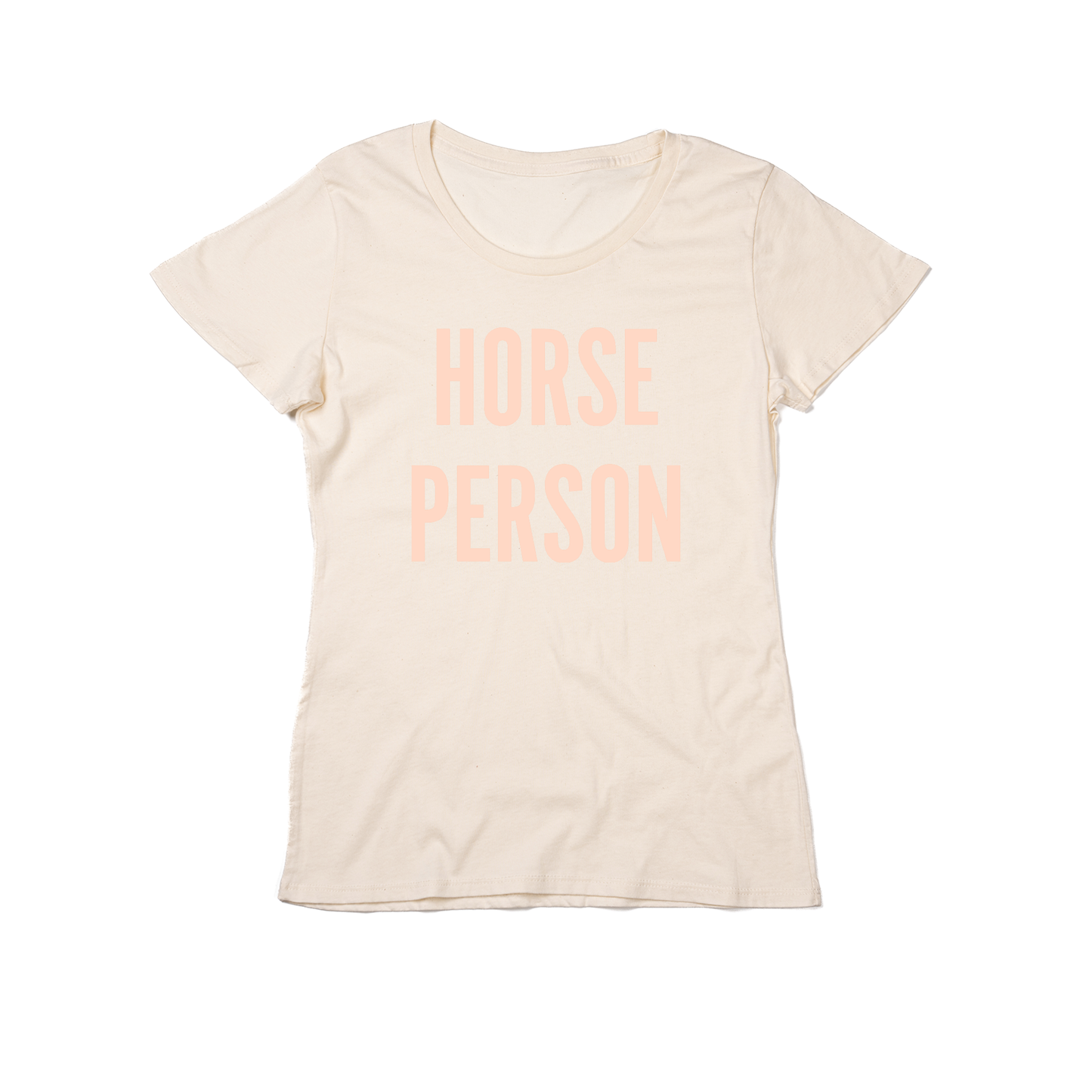 Horse Person (Peach) - Women's Fitted Tee (Natural)