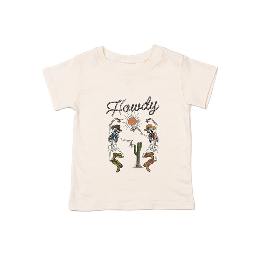 Howdy Dancing Skeletons - Kids Tee (Natural)