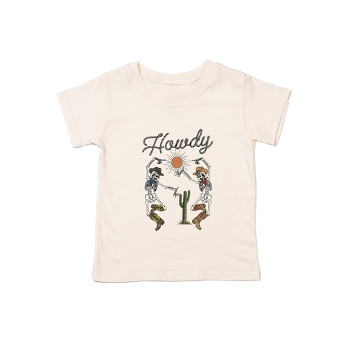 Howdy Dancing Skeletons - Kids Tee (Natural)