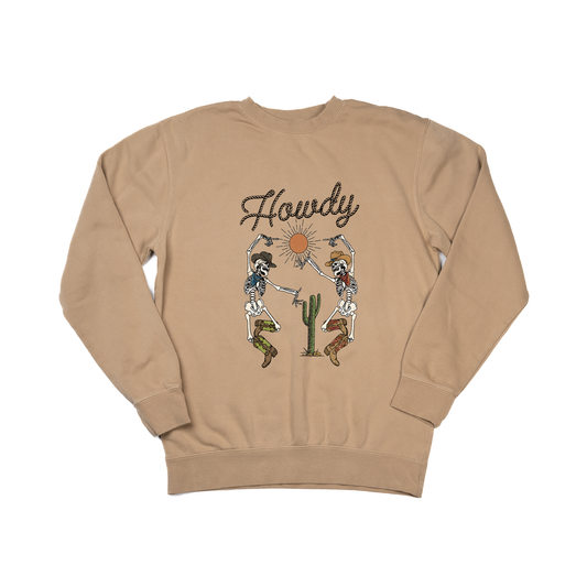 Howdy Dancing Skeletons - Sweatshirt (Tan)