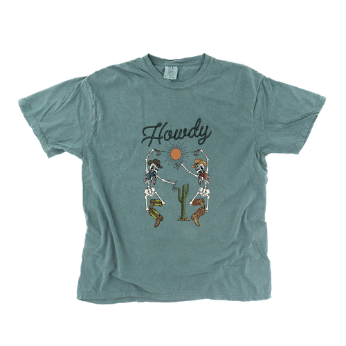 Howdy Dancing Skeletons - Tee (Blue Spruce)