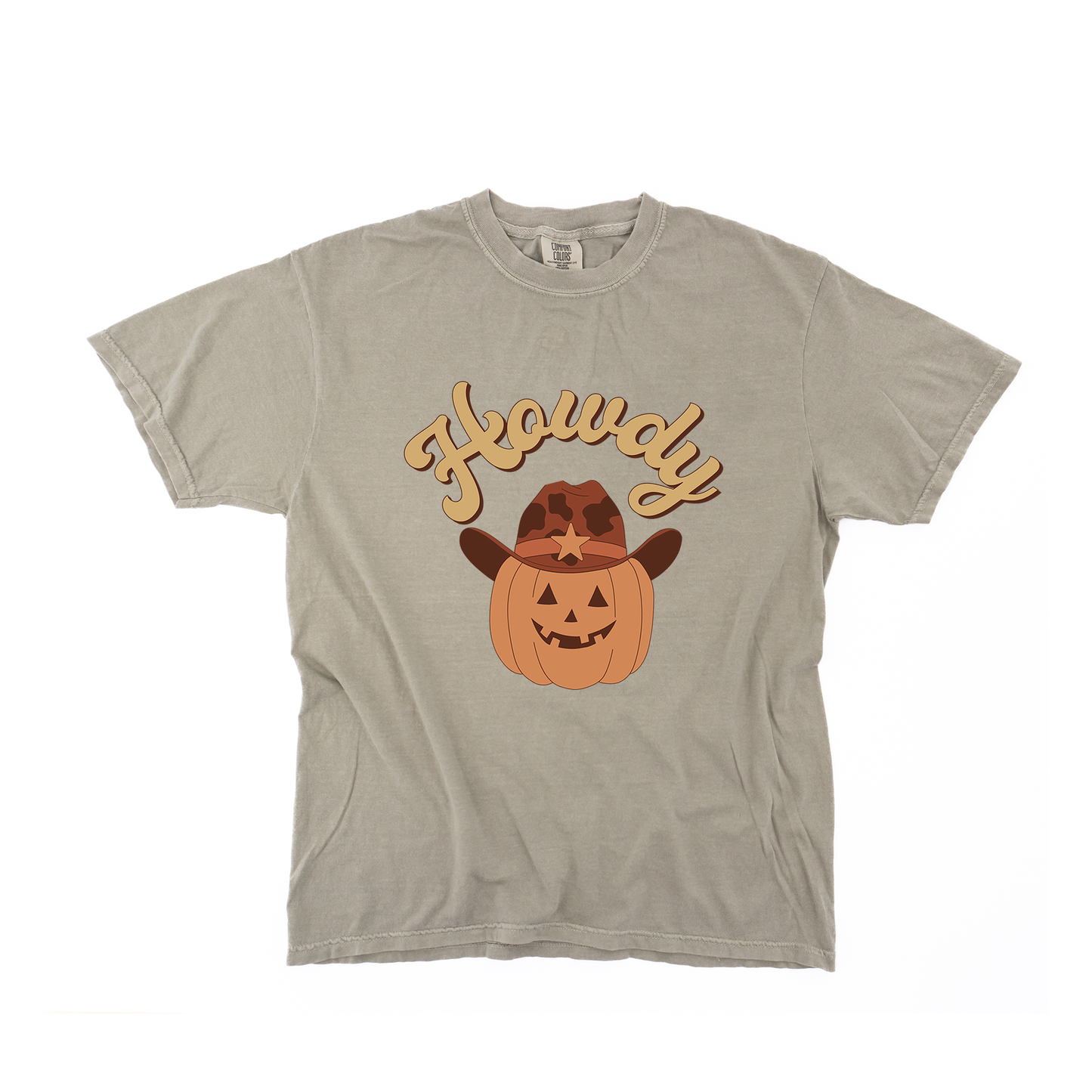 Howdy Pumpkin - Tee (Sandstone)