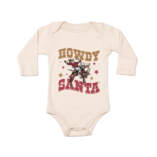 Howdy Santa (Rodeo) - Bodysuit (Natural, Long Sleeve)