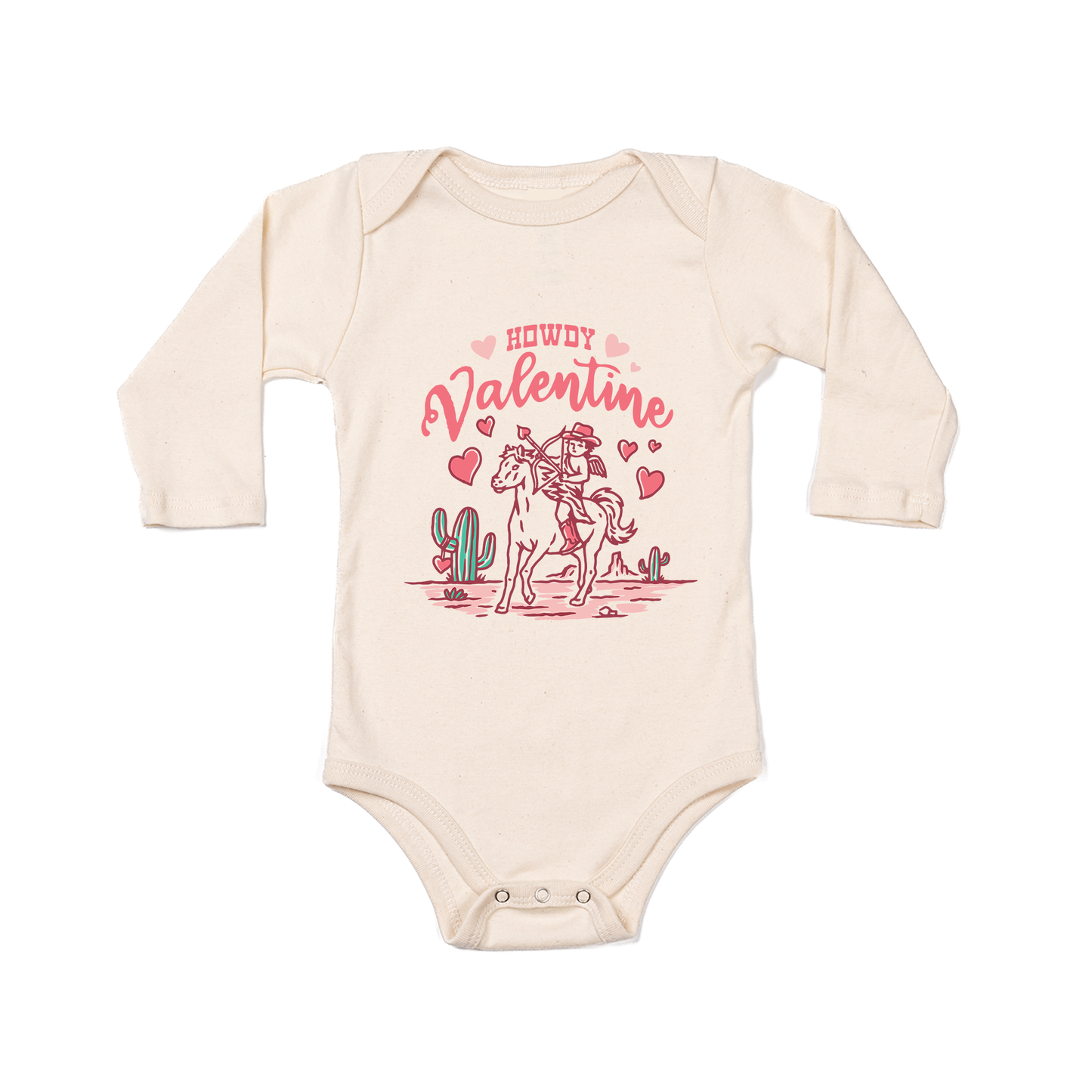 Howdy Valentine (Cupid) - Bodysuit (Natural, Long Sleeve)