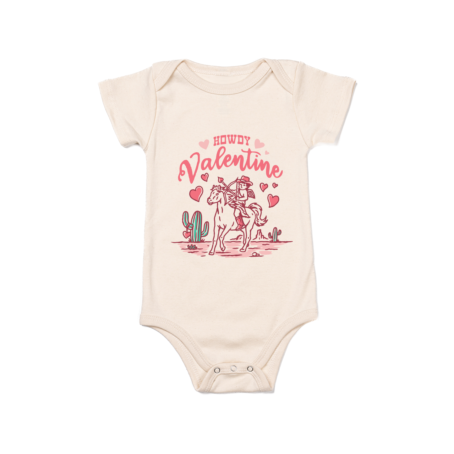 Howdy Valentine (Cupid) - Bodysuit (Natural, Short Sleeve)