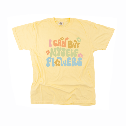 I Can Buy Myself Flowers - Tee (Pale Yellow)