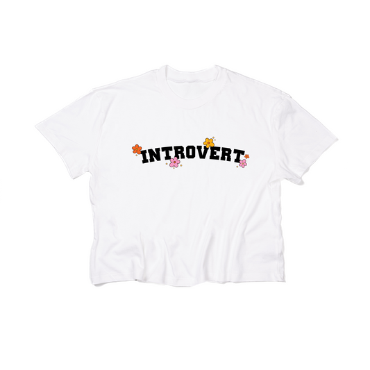 Introvert - Cropped Tee (White)