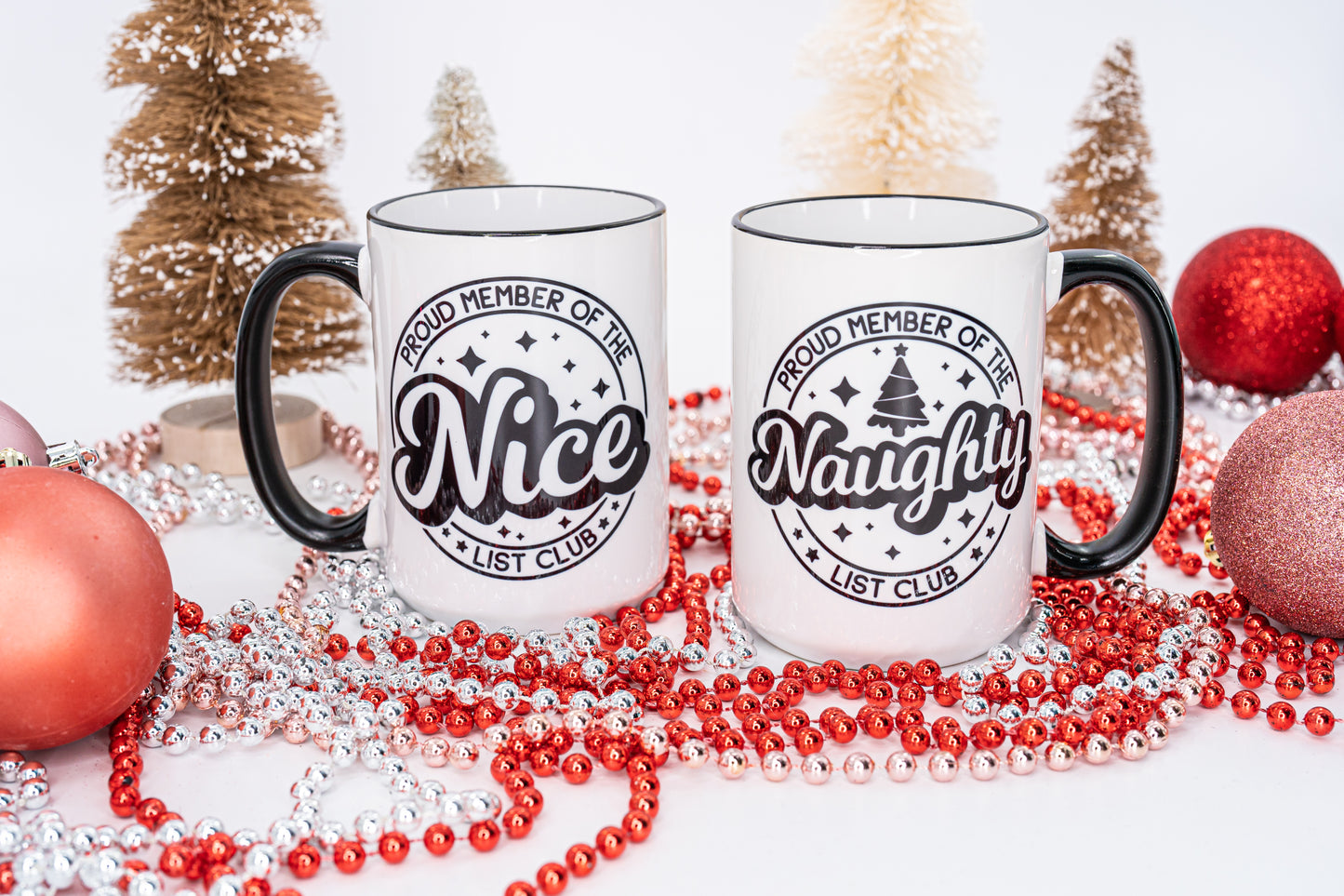 Naughty List Club - Coffee Mug (Black Handle & Rim)