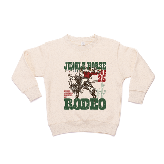 Jingle Horse Rodeo - Kids Sweatshirt (Heather Natural)
