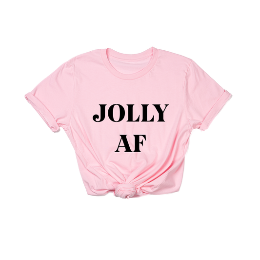 Jolly AF (Black) - Tee (Pink)