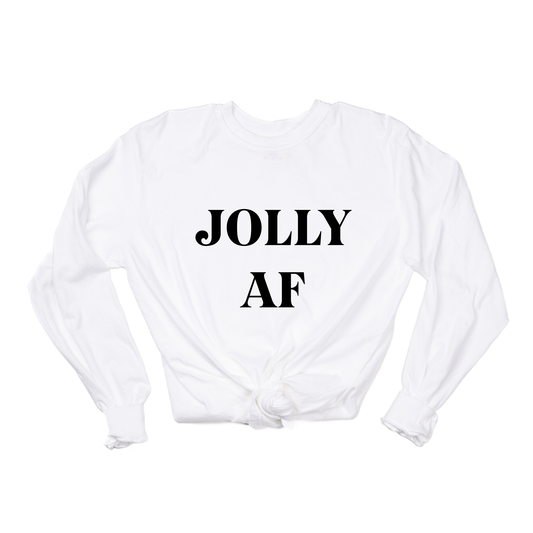 Jolly AF (Black) - Tee (Vintage White, Long Sleeve)