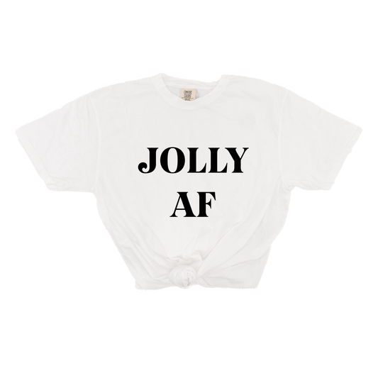Jolly AF (Black) - Tee (Vintage White, Short Sleeve)