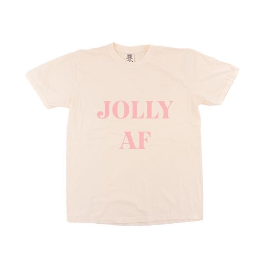 Jolly AF (Pink) - Tee (Vintage Natural, Short Sleeve)