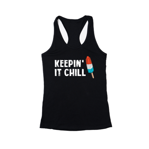 Keepin' it chill - Women's Racerback Tank Top (Black)