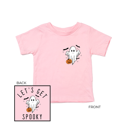 Let's Get Spooky (Pocket & Back) - Kids Tee (Pink)