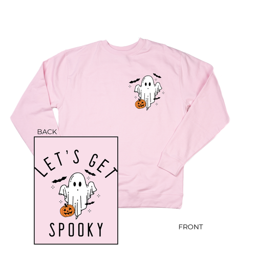 Lets Get Spooky (Pocket & Back) - Sweatshirt (Light Pink)