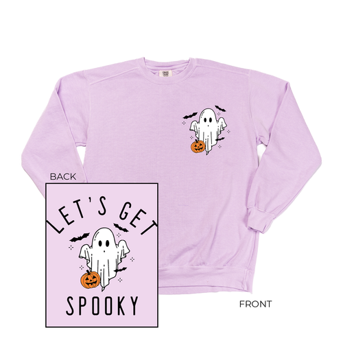 Lets Get Spooky (Pocket & Back) - Sweatshirt (Pale Purple)