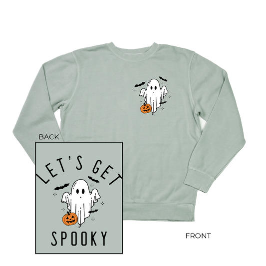 Lets Get Spooky (Pocket & Back) - Sweatshirt (Sea Salt)