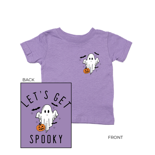 Lets Get Spooky (Pocket & Back) - Kids Tee (Lavender)