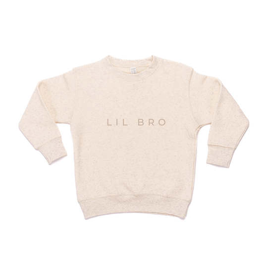 Lil Bro (Tan Minimal) - Kids Sweatshirt (Heather Natural)
