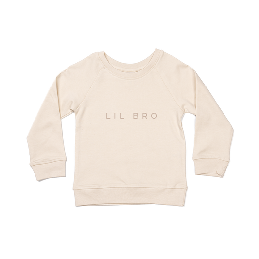 Lil Bro (Tan Minimal) - Kids Pullover (Natural)