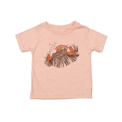 Long Live Cowgirls (Rodeo) - Kids Tee (Peach)