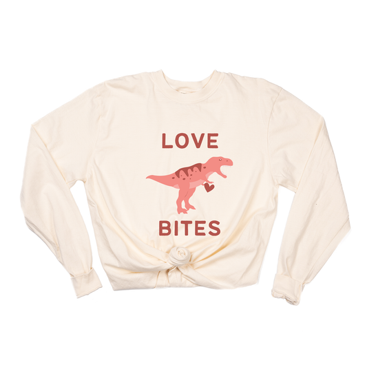 Love Bites (Dino Version) - Tee (Vintage Natural, Long Sleeve)