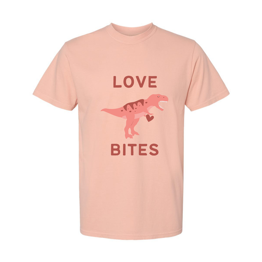 Love Bites (Dino Version) - Tee (Vintage Peachy)