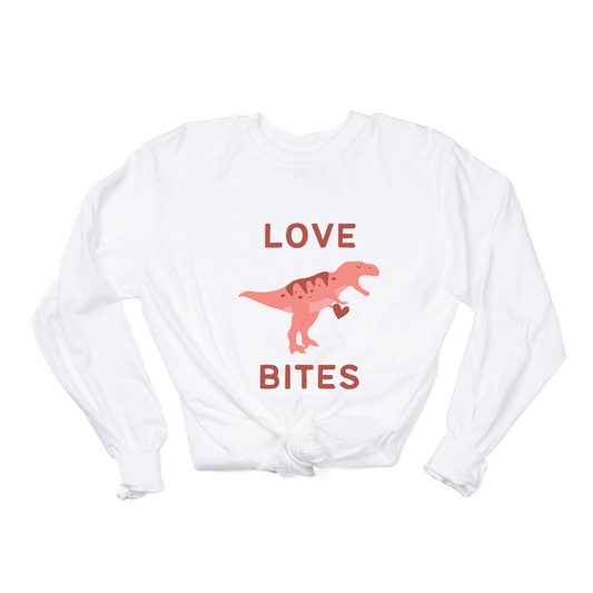 Love Bites (Dino Version) - Tee (Vintage White, Long Sleeve)
