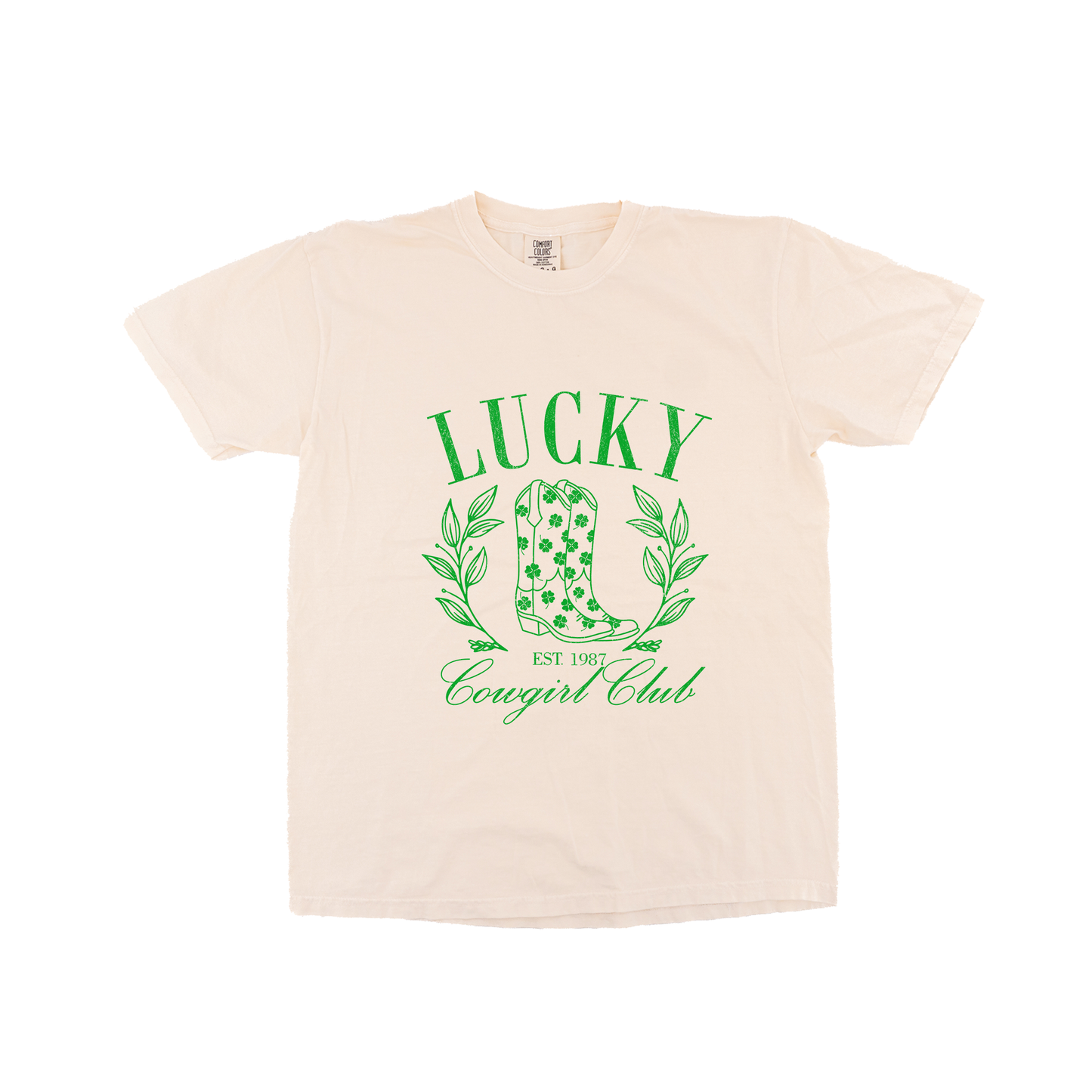 Lucky Cowgirl Club - Tee (Vintage Natural, Short Sleeve)