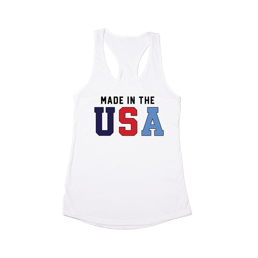 Made in the USA - Women's Racerback Tank Top (White)