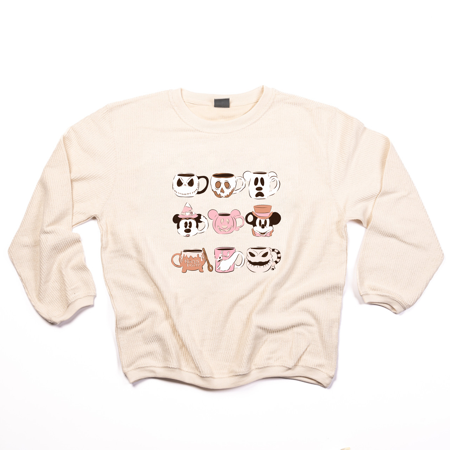 Magic Mugs (Pink) - Corded Sweatshirt (Ivory)