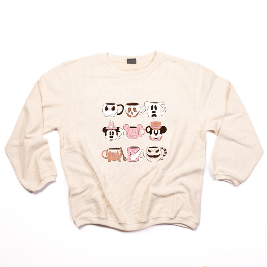 Magic Mugs (Pink) - Corded Sweatshirt (Ivory)