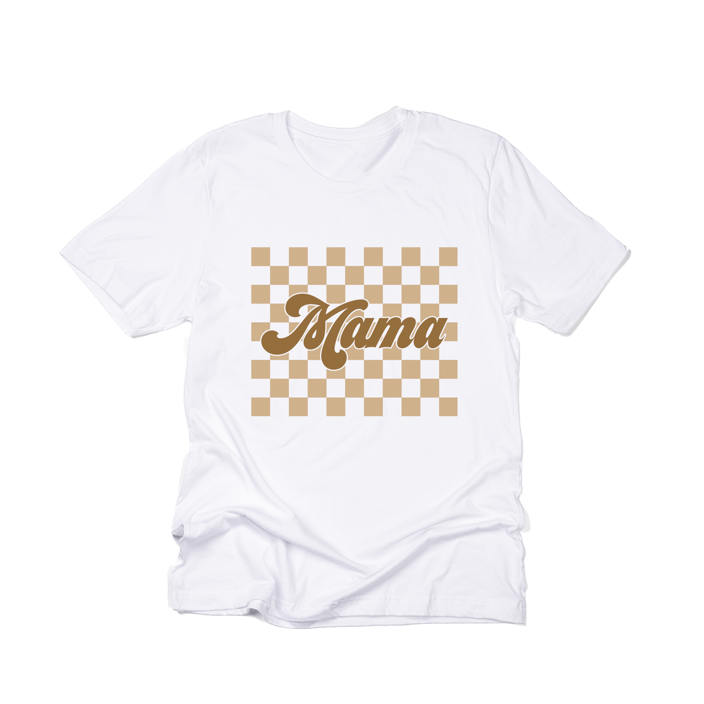 Mama Tan Checkered - Tee (White)