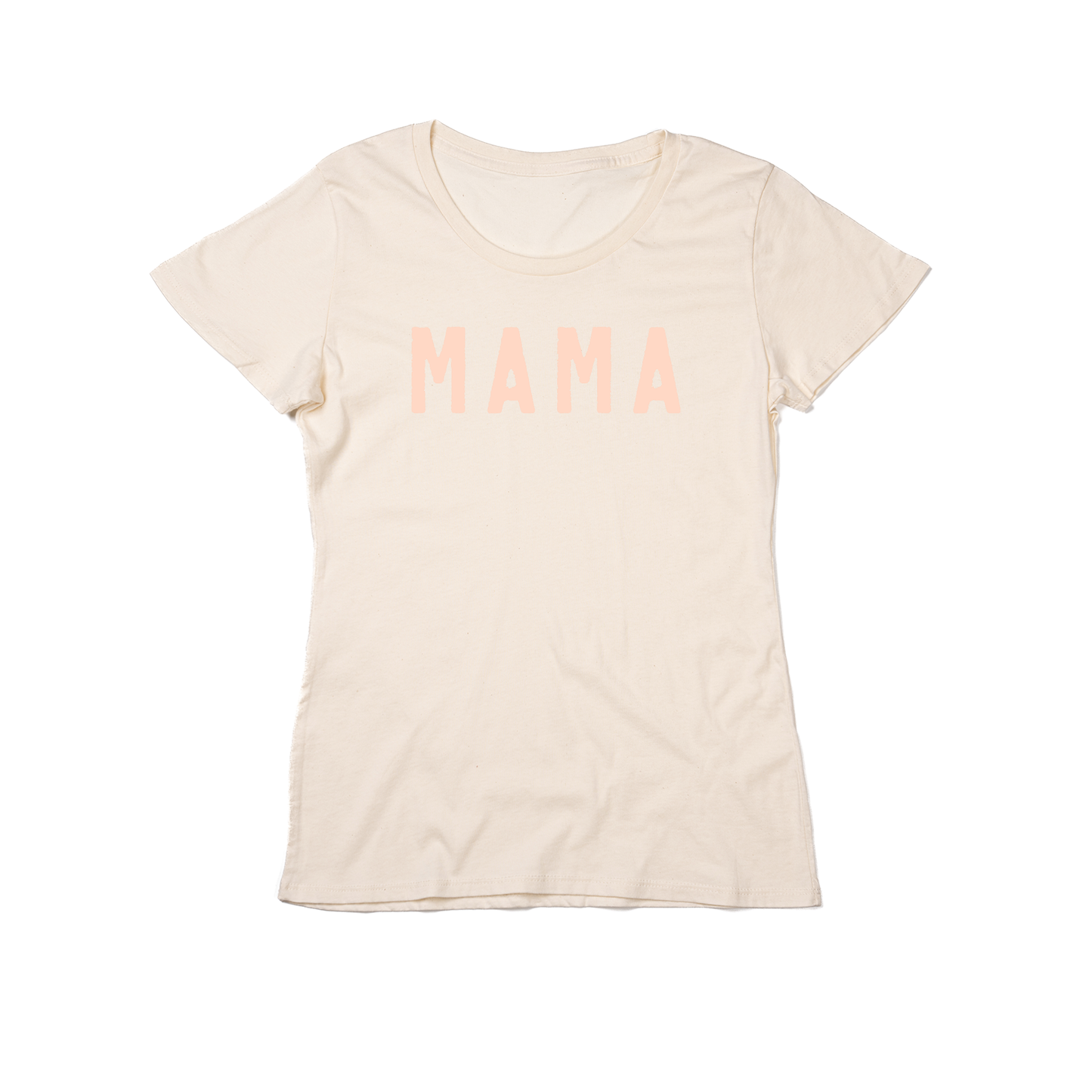 Mama (Rough, Peach) - Women's Fitted Tee (Natural)