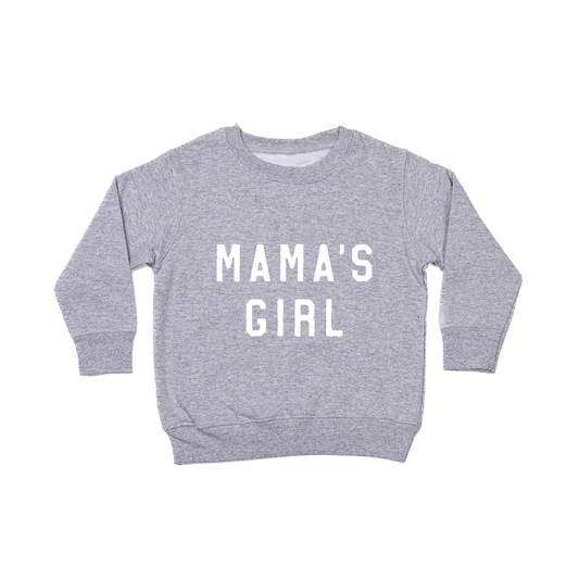 Mama's Girl (White) - Kids Sweatshirt (Heather Gray)