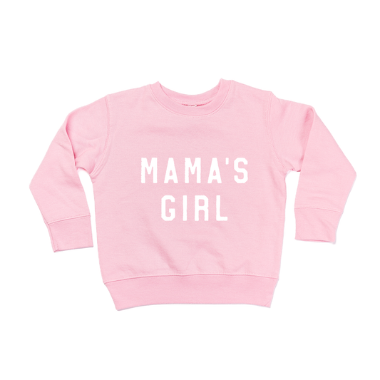 Mama's Girl (White) - Kids Sweatshirt (Pink)