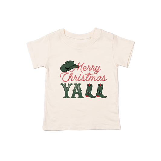 Merry Christmas Y'all - Kids Tee (Natural)